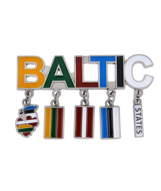 Magnēts ar uzrakstu Baltic un karodziņiem